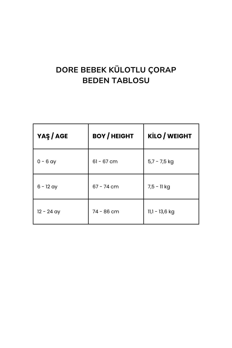 Dore Leopar Baskı Desenli Bebek Külotlu Çorap